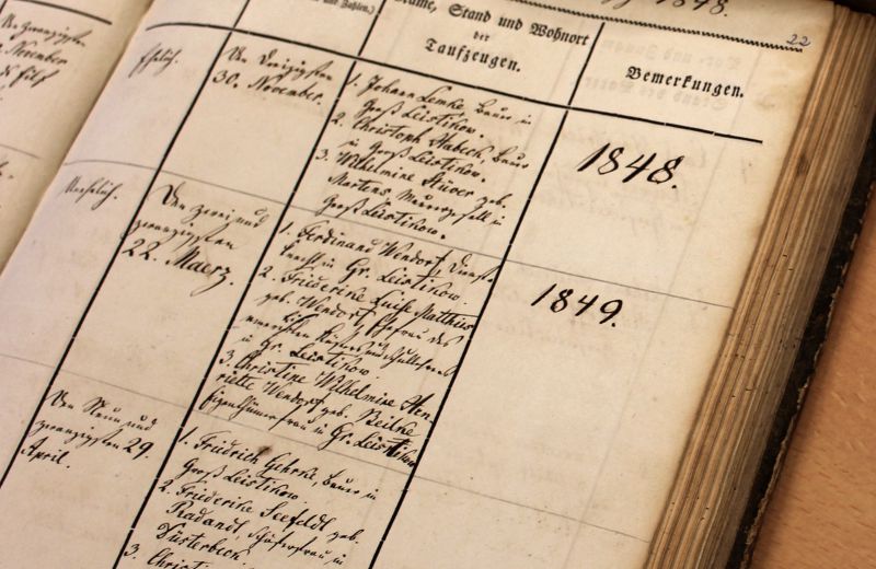 Kirchenbuch von 1848